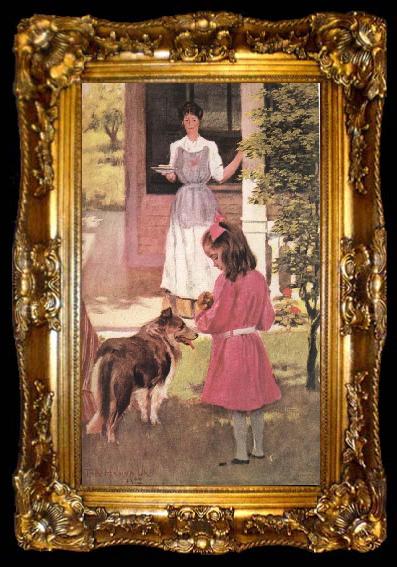 framed  Thomas King Hanna Illustration for And Angels Came, ta009-2